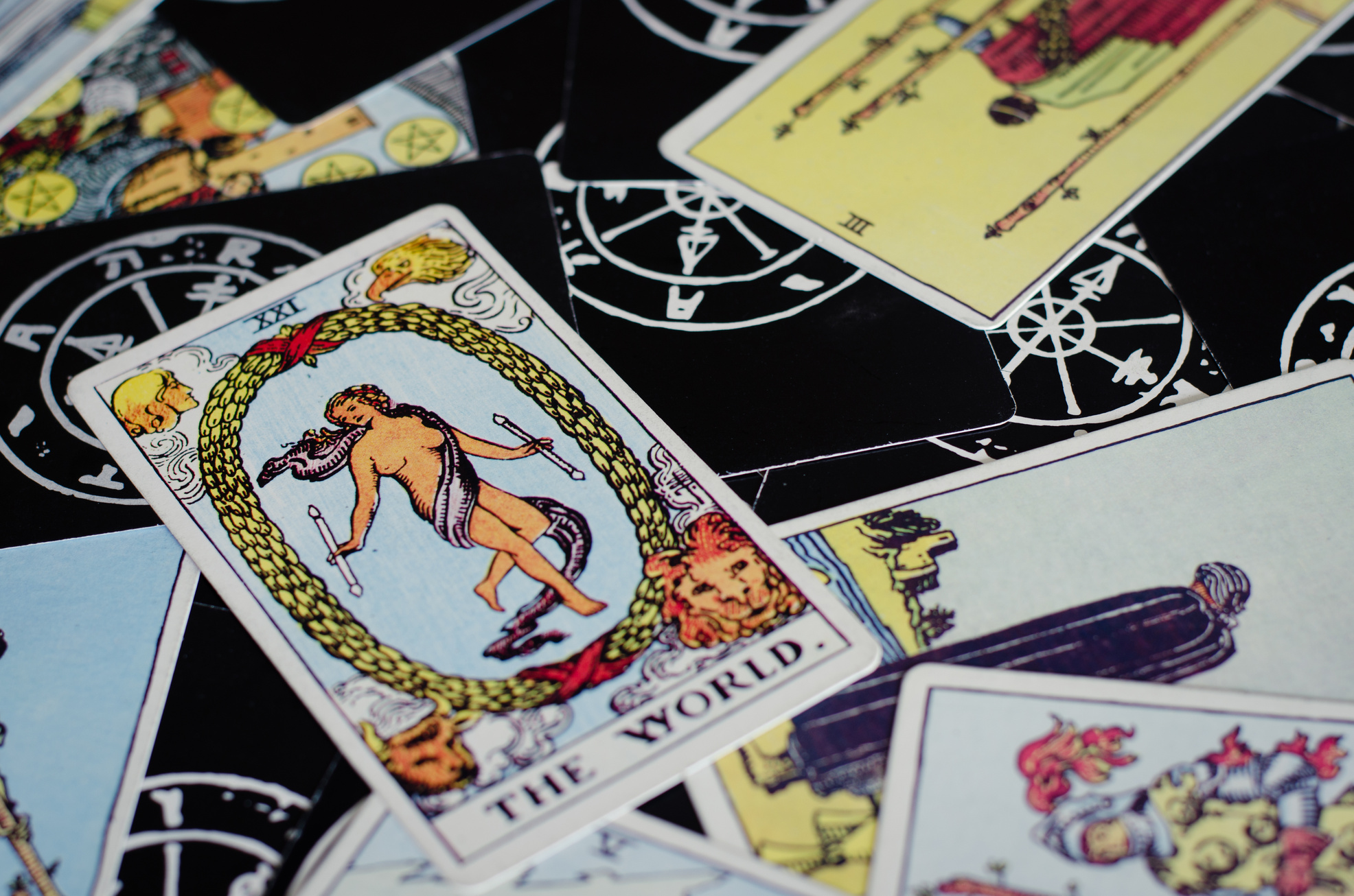 The World Card and Other Cards of the Tarot Cards.
